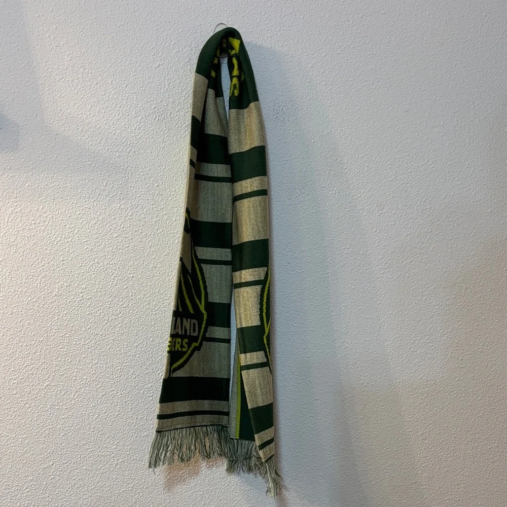 Adidas Portland Timbers Green and Gray Striped Scarf